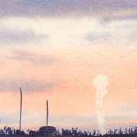 Moonlight watercolour