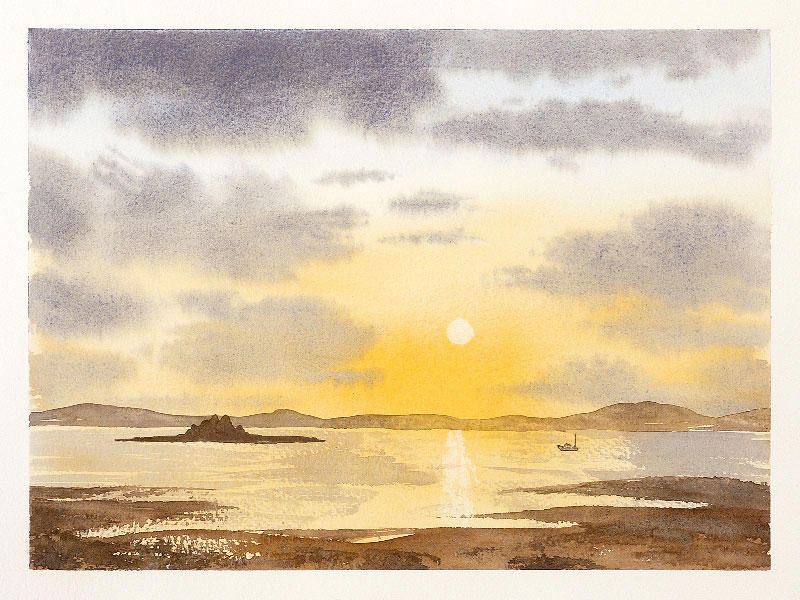 Sunset watercolour — Painting Classes UK