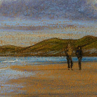 Beach Walk pastels